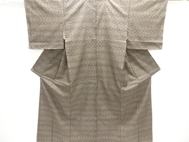 JAPANESE KIMONO / UNUSED DORO OSHIMA TSUMUGI (5 maruki) / WOVEN ASANOHA